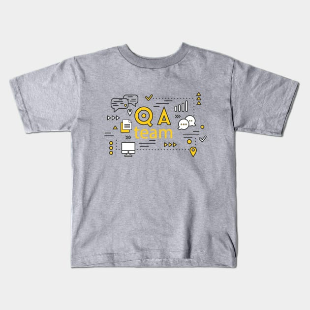 QA Kids T-Shirt by LanaBilous24